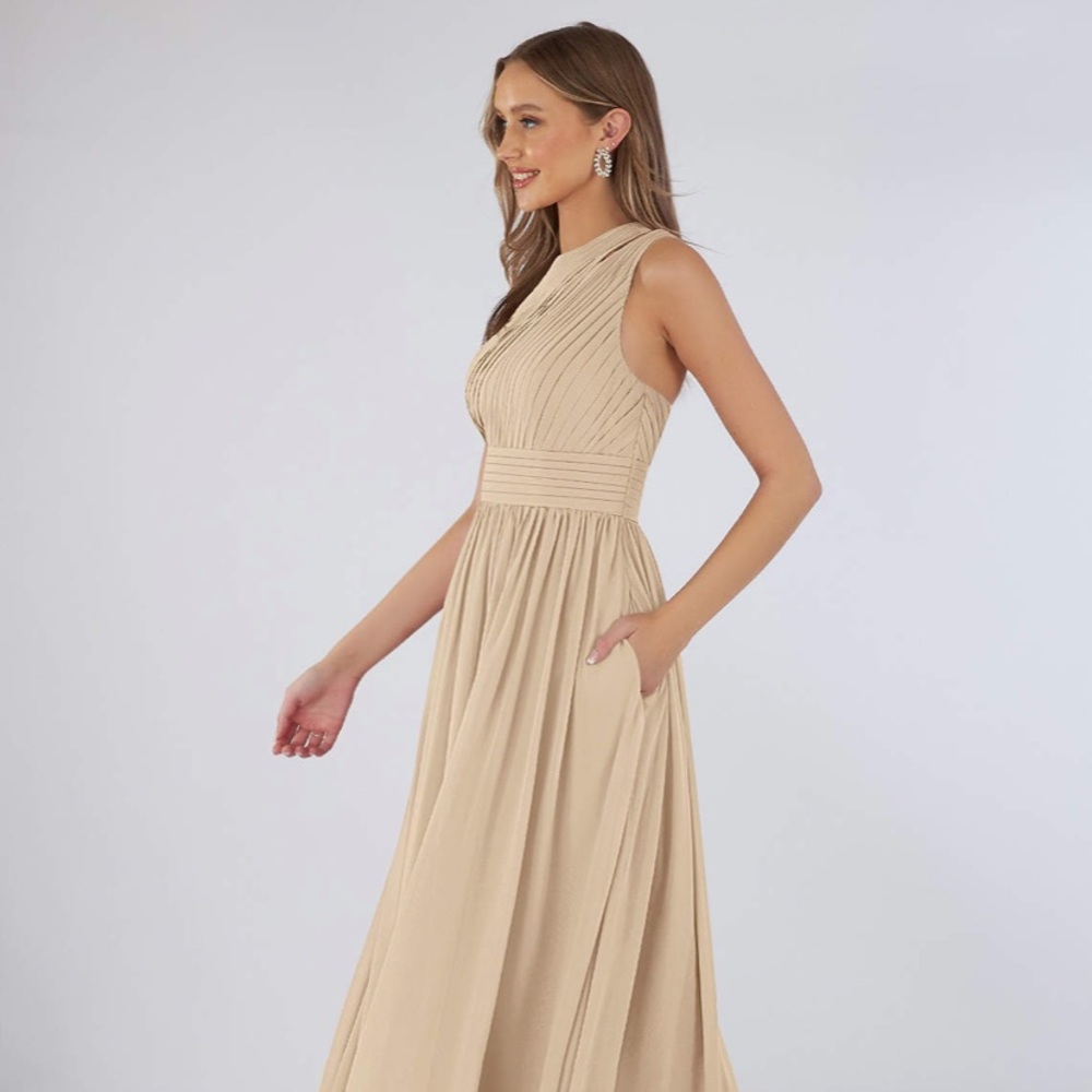 Azazie Molly Dress in Champagne